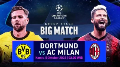 Prediksi Borussia Dortmund Vs AC Milan , 5 Oktober 2023.